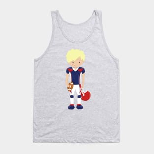 Rugby, American Football, Cute Boy, Blond Hair Tank Top